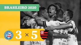 Brasileirão: Bahia 3 - 5 Flamengo (2020)