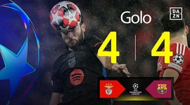 Liga Campeões: Benfica vs Barcelona, Golo 4-4 Eric García (2024-2025)