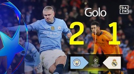 Liga Campeões: Man City vs Real Madrid, Golo 2-1 Haaland (2024-2025)