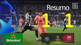 Liga Campeões: Newcastle 1 - 1 Barcelona (2025-2026)
