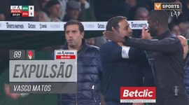 Liga Portugal Betclic: Sporting vs Santa Clara, Expulsão Vasco Matos, 89' (2024-2025)