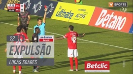 Liga Portugal Betclic: Santa Clara vs Sp. Braga, Expulsão Lucas Soares, 22' (2024-2025)