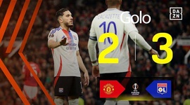 Liga Europa: Man Utd vs Lyon, Golo 2-3 Cherki (2024-2025)