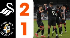 Championship: Swansea City 2 - 1 Luton Town (2024-2025)