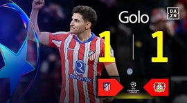 Liga Campeões: Atlético Madrid vs Leverkusen, Golo 1-1 Alvarez (2024-2025)