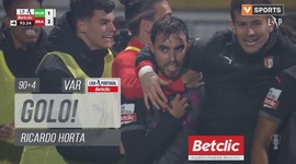 Liga Portugal Betclic: Moreirense vs Sp. Braga, Golo 1-2 Ricardo Horta (VAR) (2024-2025)
