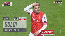 Liga Portugal Betclic: Sp. Braga vs Famalicão, Golo 3-3 Ricardo Horta (VAR) (2024-2025)