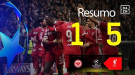 Liga Campeões: Frankfurt 1 - 5 Liverpool (2025-2026)