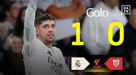 La Liga: Real Madrid vs Athletic Bilbao, Golo 1-0 Valverde (2024-2025)