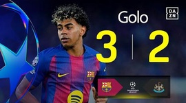 Liga Campeões: Barcelona vs Newcastle, Golo 3-2 Yamal (2025-2026)