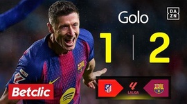 La Liga: Atlético Madrid vs Barcelona, Golo 1-2 Lewandowski (2025-2026)