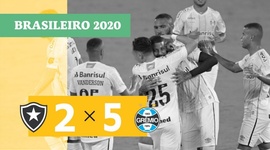 Brasileirão: Botafogo 2 - 5 Grêmio (2020)
