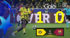 Liga Campeões: Dortmund vs Barcelona, Golo 1-0 Guirassy (2024-2025)