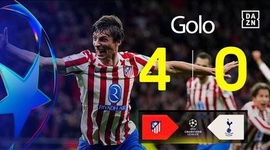 Liga Campeões: Atlético Madrid vs Tottenham, Golo 4-0 Le Normand (2025-2026)